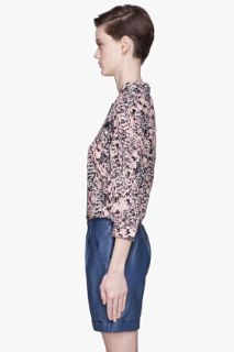 See by Chloé Pink Printed Silk Blouse for women