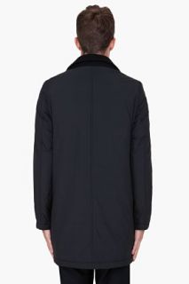 KRISVANASSCHE Black Layered Wool Coat for men