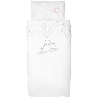 Anel Housse de couette 100 x 135 cm Mickey Mouse blanc / anthracite