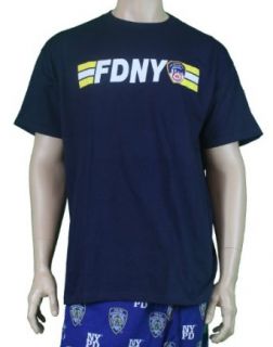  FDNY Short Sleeve Keep Back 200 Feet T Shirt Navy: Clothing