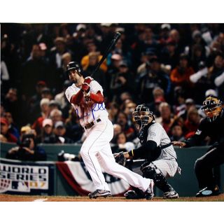 Boston Red Sox Mike Lowell 07 World Series Swing 16x20 Autographed