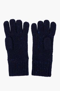 Rag & Bone Navy Wool Vail Gloves for men