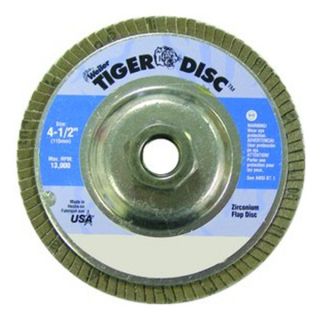 Weiler 50511 4 1/2 x 7/8 24 Grit Zirconium Tiger Disc w/ Aluminum