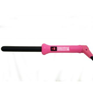 Enzo Milano Pink Cilindrico 3/4 inch Clipless Curling Iron with DVD