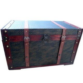 Steamer Trunk with Embossed Pattern 202 trunk.6543 Furniture & Decor