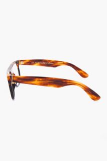 Super Small Brown Flat Top Optical Glasses for men