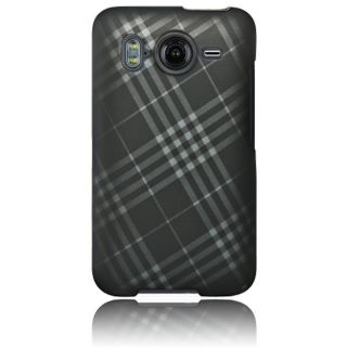 Luxmo Diagonal Checker Rubber Coated Case for HTC Inspire 4G