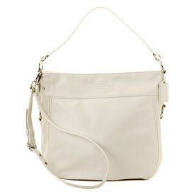 Coach Large Leather Convertable Zoe Pearl White Hobo