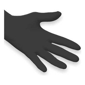 High Five Black Nitrile Exam Gloves, Powder Free   Large