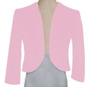 Baby Pink Minky Plush Fur Bolero 5/6: Clothing