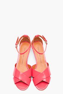 Marc By Marc Jacobs Coral Pink Wedge Sandals for women