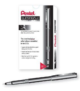 Pentel Superball Roller Ball Pen, Metal Tip Fine Line
