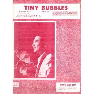 Sheet Music Tiny Bubbles Don Ho 207 