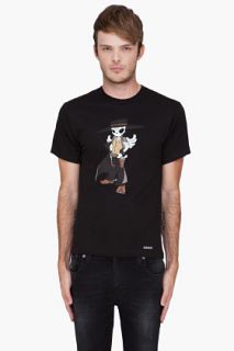 Kidrobot Black Huck Gee Skullslinger T shirt for men
