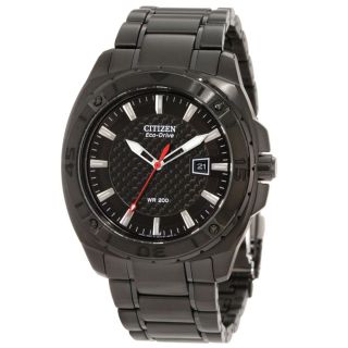 Citizen Mens Sport Eco drive Black Stainless Steel Watch Today: $