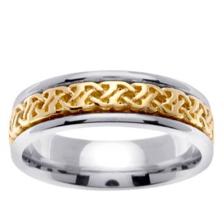 14k Two tone Gold Celtic Mens Wedding Band Today $499.99 5.0 (1