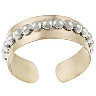 Tressa Two tone Sterling Silver Beaded Toe Ring Today $18.99