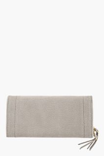 Jerome Dreyfuss Pale Grey Leather Paf Continental Wallet for women