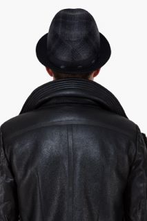 Paul Smith  Black Felt Brim Trilby Hat for men