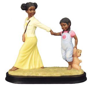African American Figurine Sisters Footsteps Decor Home