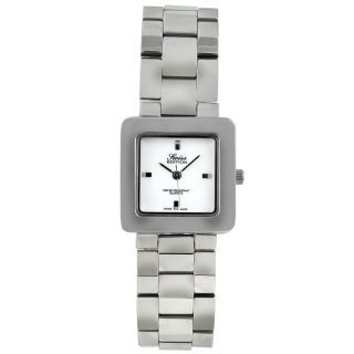 Swiss Edition Womens Silvertone Square Watch MSRP $235.00 Today $74