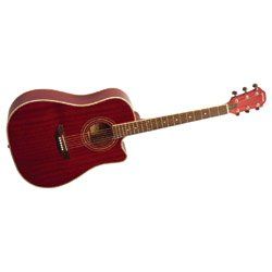 Carlo Robelli BW4134C Acoustic Guitar (Trans Red) Musical