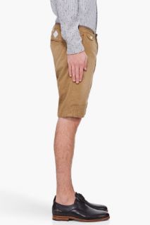 Paul Smith Jeans Tan Washed Solid Shorts for men