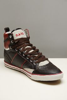D.a.t.e . Sport High Brown Leather Sneakers for men