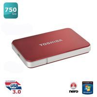 Toshiba stor.E Edition 750 Go Red   Achat / Vente DISQUE DUR EXTERNE