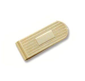 Silver Plated Raised Bar Money Clip (Gold Shown): Jewelry