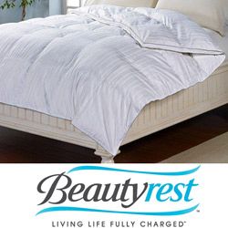 Beautyrest 300 Thread Count Cotton Stripe Down Alternative Comforter