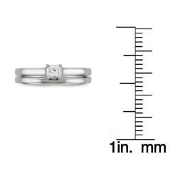 14k Gold 1/4ct TDW Diamond Solitaire Bridal Ring Set (I J, I1 I2