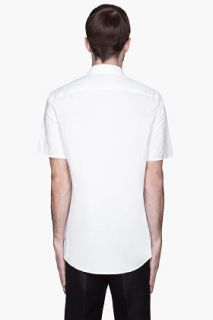 Alexander Wang White Black trimmed Multi Pocket Shirt for men