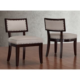 Hannah Espresso Contoured Back Dining Chairs (Set of 2)