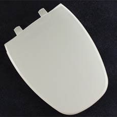 Bemis 1240205162 Eljer Emblem Plastic Elongated Toilet Seat Silver