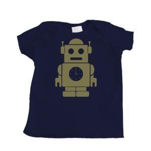Boys Navy Blue Infant T Shirt with Robot Design Clothing
