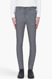 John Galliano Slim Grey Wool Trousers for men