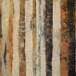 Max Striped Bark Brown Canvas Art