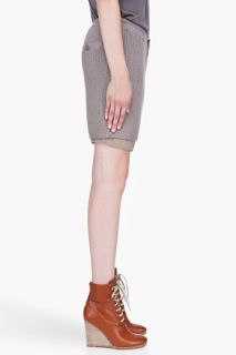 3.1 Phillip Lim Taupe Wool Slouchy Shorts for women
