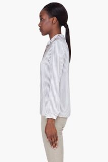 A.P.C. Ivory Striped Vintage Blouse for women