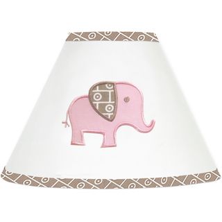Sweet JoJo Designs Pink and Taupe Elephant Lamp Shade