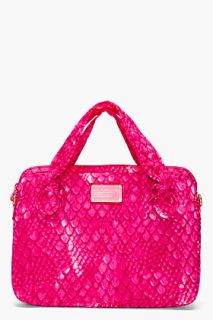 Marc By Marc Jacobs Pink Scale Print Laptop Case for women