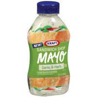 Kraft Sandwich Shop Mayo Garlic & Herb, 12 Ounce Squeeze Bottles (Pack