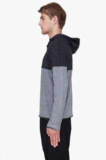 Yigal Azrouel Grey Combo Marled Pima Hoodie for men