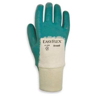 Ansell 47 200 Coated Gloves, 7/S, White/Green, PR