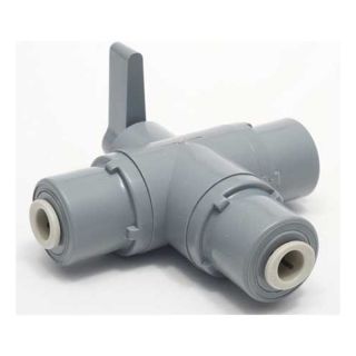 Smc 6908790 Ball Valve, 1/4 In, Push To Connect, PVC