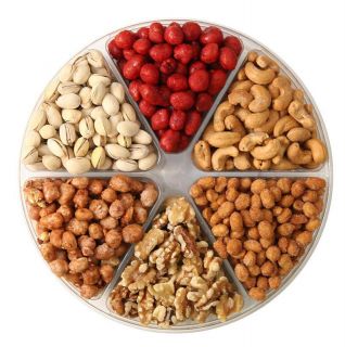 Gourmet Nuts 6 section Nut Platter