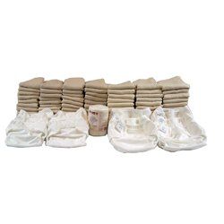OsoCozy Prefold Cloth Diaper Grande Package   Unbleached