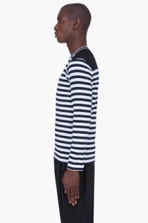 Comme Des Garçons Shirt Black & White Striped T shirt for men