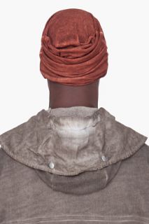 Silent By Damir Doma Rust Dyed Layered Beanie for men
